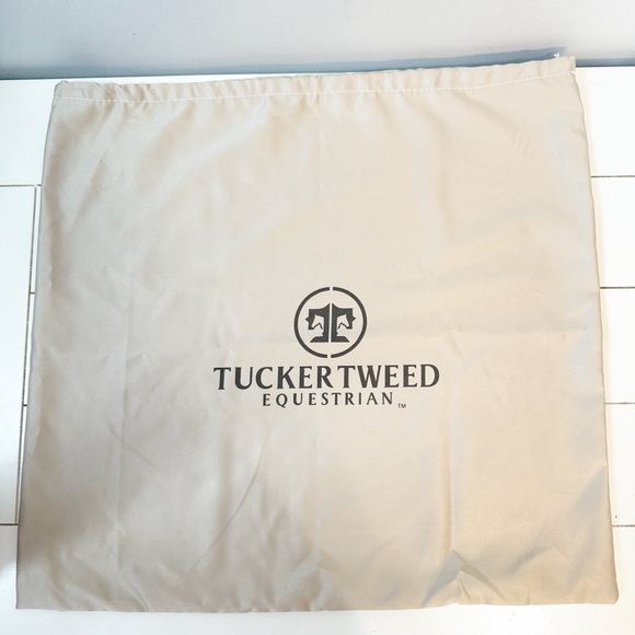 Tucker Tweed Equestrian Manor Tote Signature Logo Shoulder Bag Chestnut - Picture 10 of 10